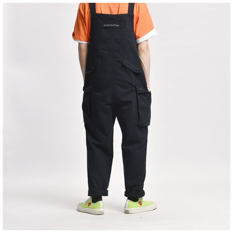 Men's Multi-pocket Loose Wide-leg Jumpsuit Work Overalls