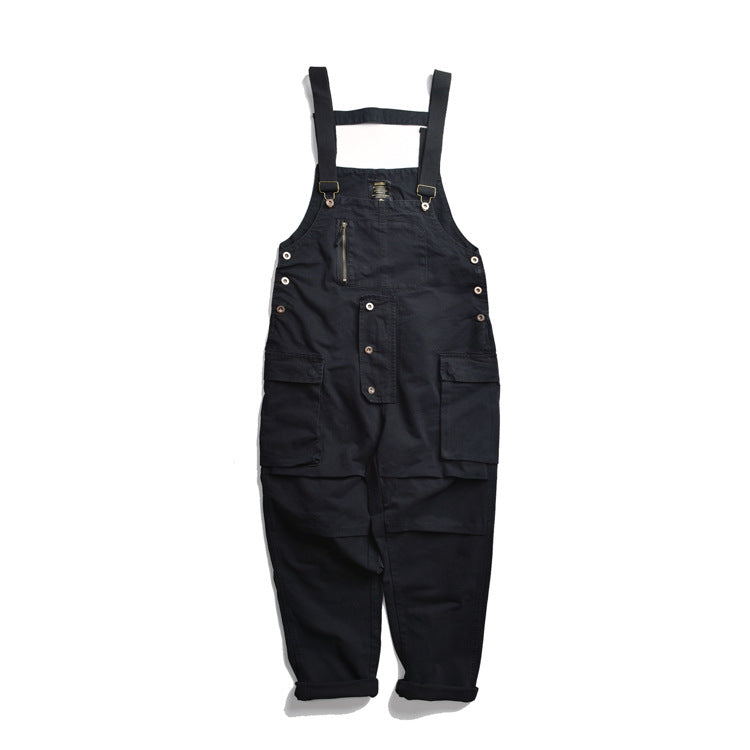 Men's Multi-pocket Loose Wide-leg Jumpsuit Work Overalls