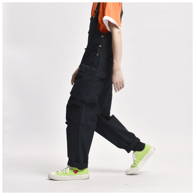 Men's Multi-pocket Loose Wide-leg Jumpsuit Work Overalls