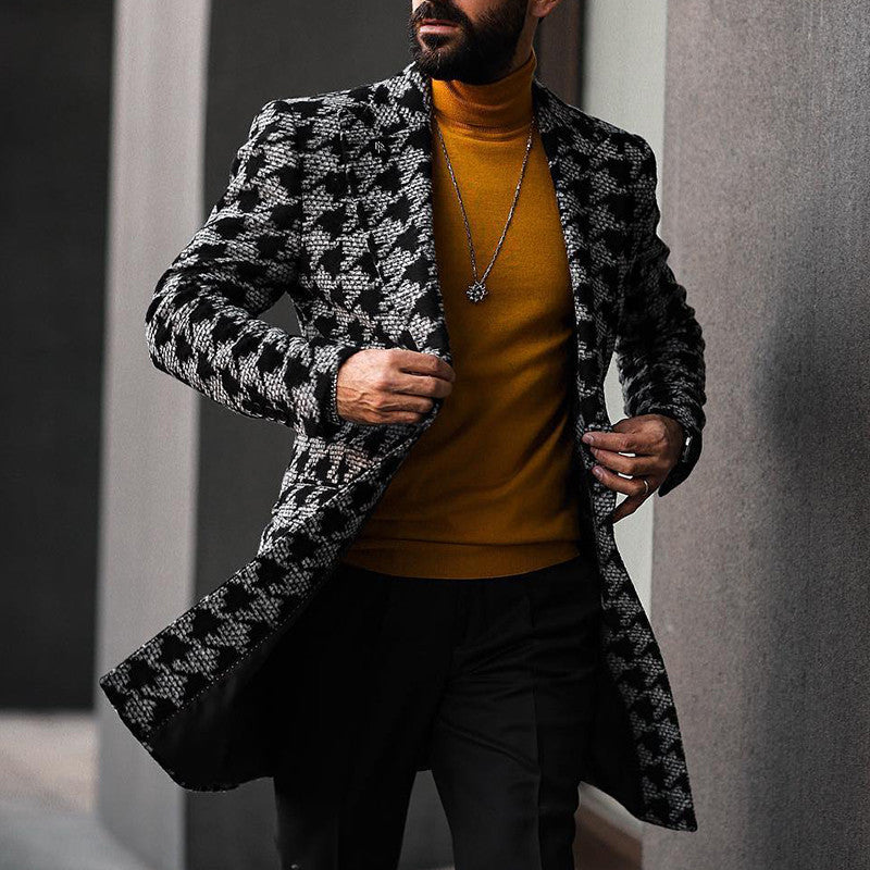 Winter Mid-length Suit Collar Fashion Coat