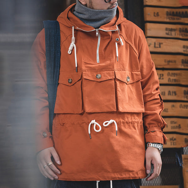 Men M65 Military Retro Mountain Parka Hooded Jackets
