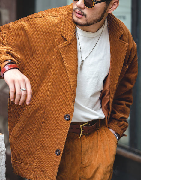 Oversize Vintage Corduroy Suit Jacket Blazer
