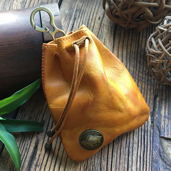 Retro Leather Coin Bag Storage Bag