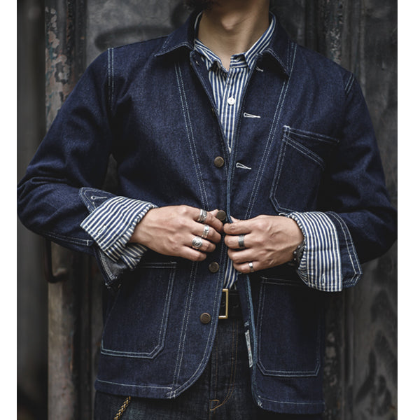 Retro Striped Denim Jacket