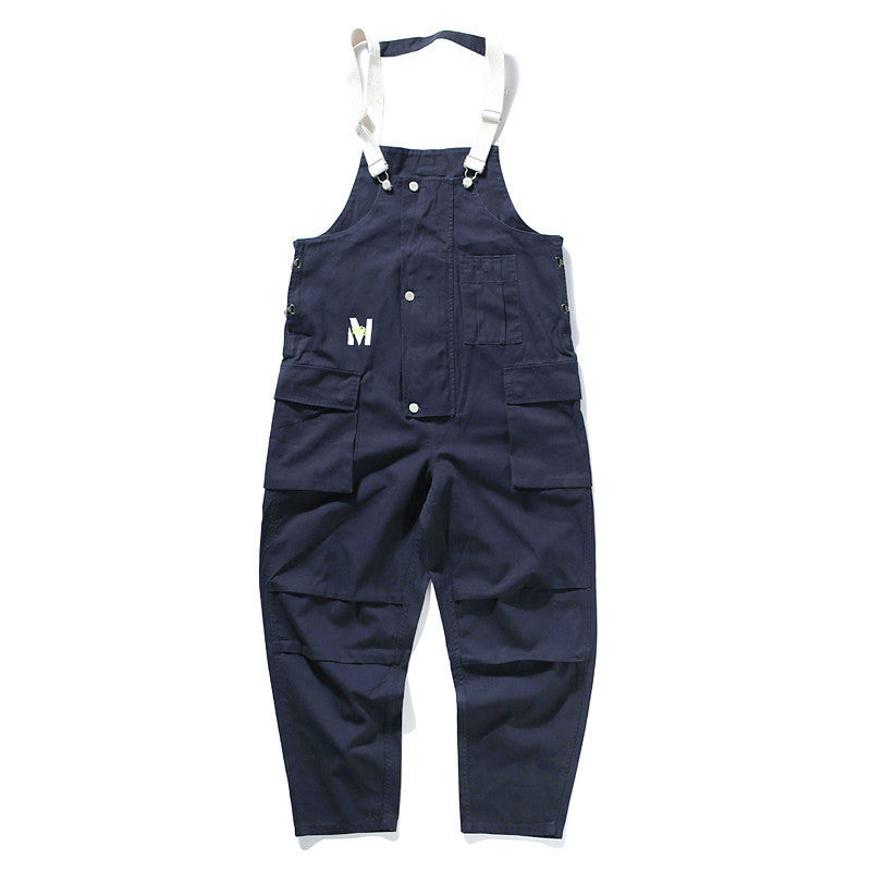 Plus Size Work Overalls Retro Loose jumpsuit For Men