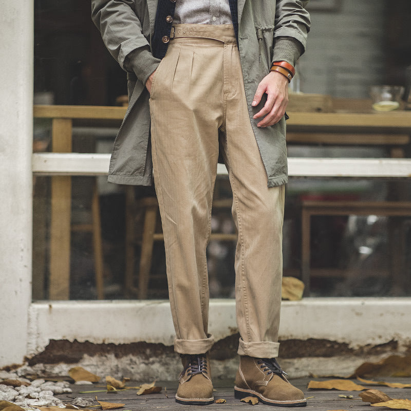 Gurkha Pants High-waist Trousers Officer Military Pants Business Mult-pockets