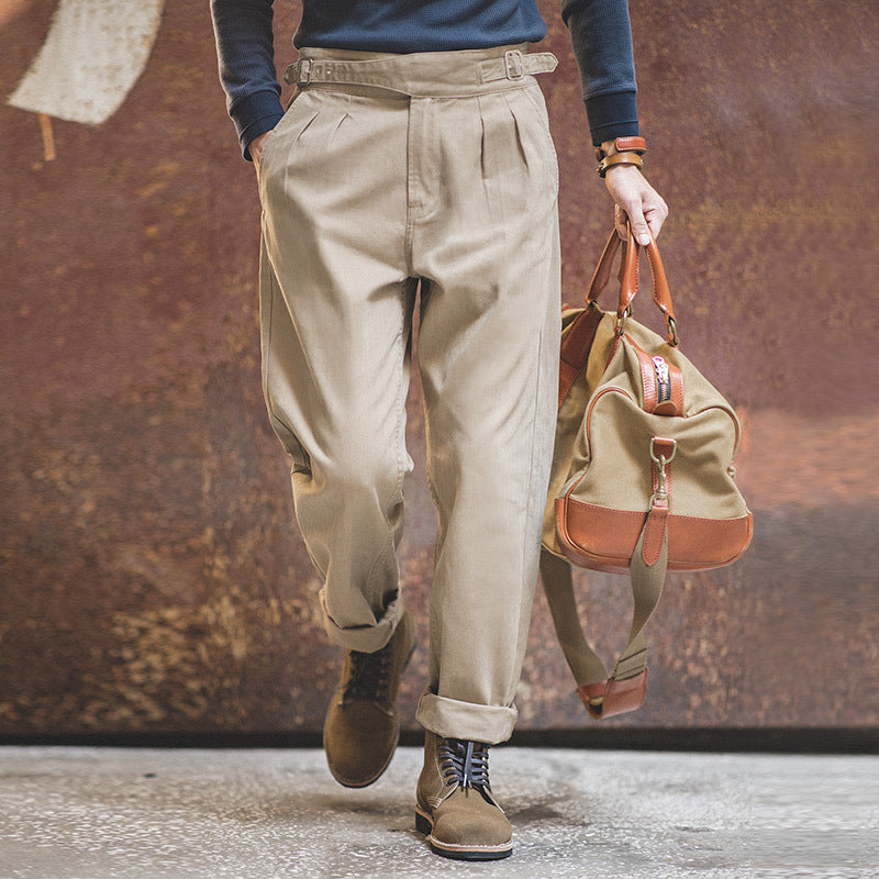 Gurkha Pants High-waist Trousers Officer Military Pants Business Mult-pockets