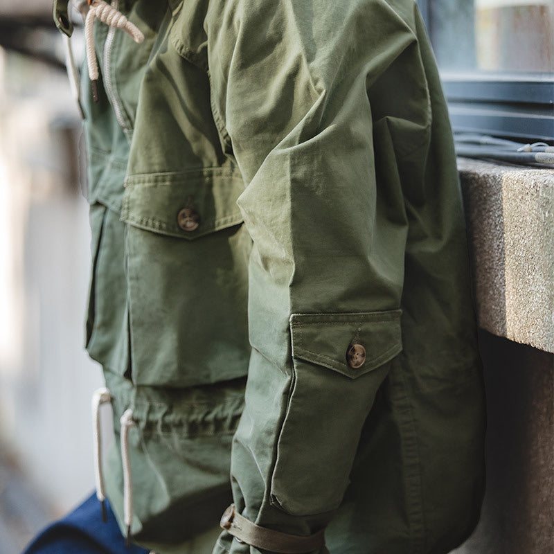Men M65 Military Retro Mountain Parka Hooded Jackets