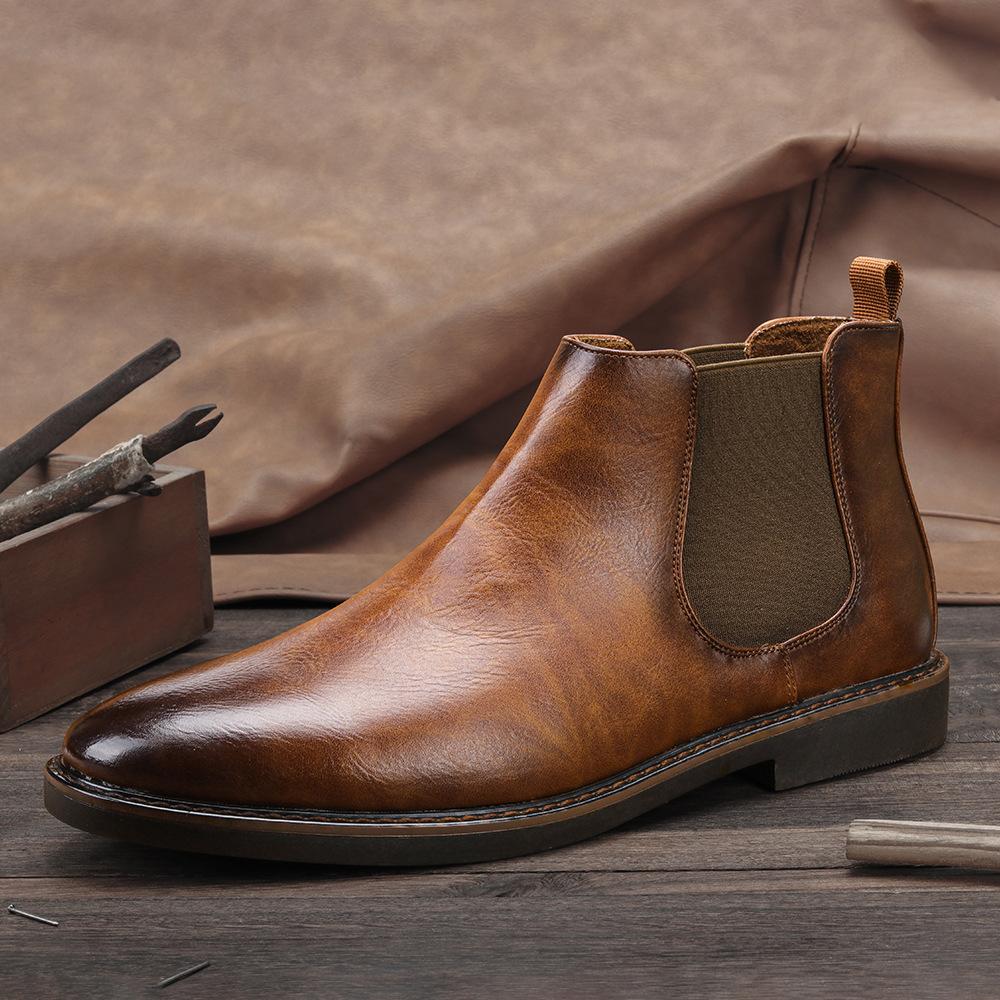 Vintage Chelsea Boots - Men's Wing-tip Comfortable Brogue Ankle Boots
