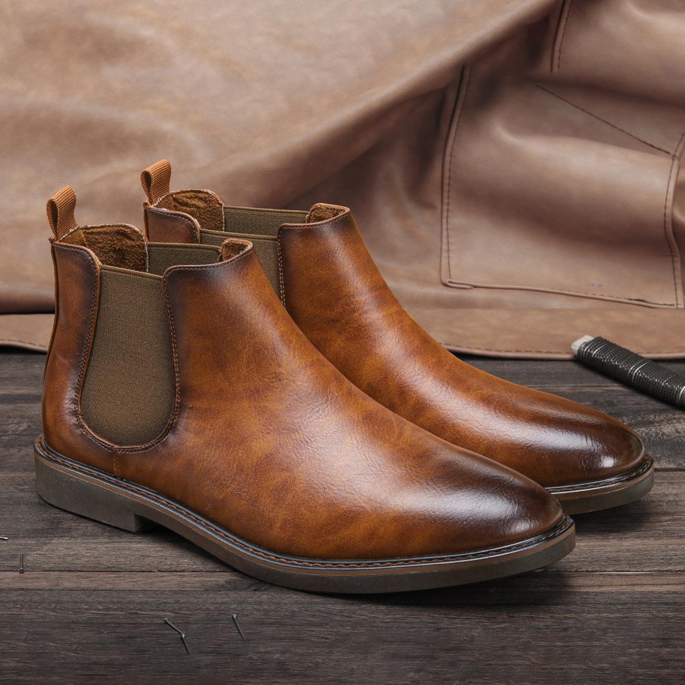 Vintage Chelsea Boots - Men's Wing-tip Comfortable Brogue Ankle Boots