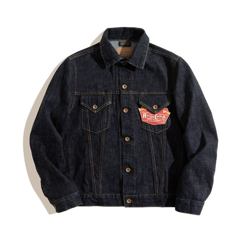 Men's Vintage Motorcycle Slim-fit Denim Jacket