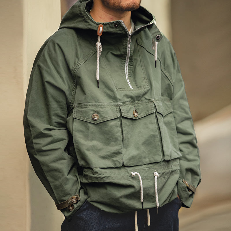 Men M65 Military Retro Mountain Parka Hooded Jackets