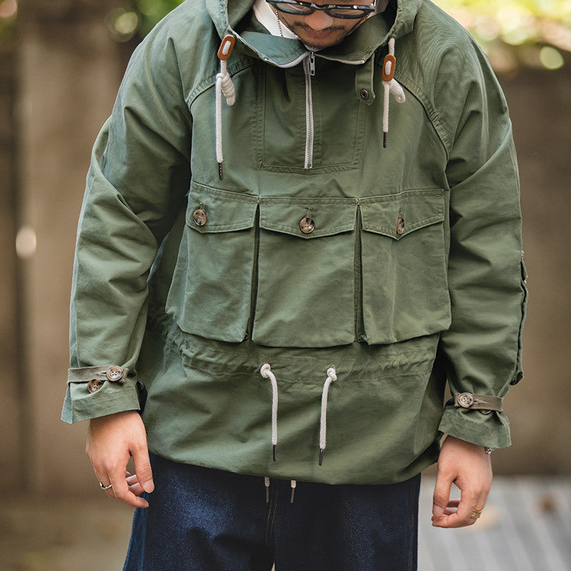 Men M65 Military Retro Mountain Parka Hooded Jackets