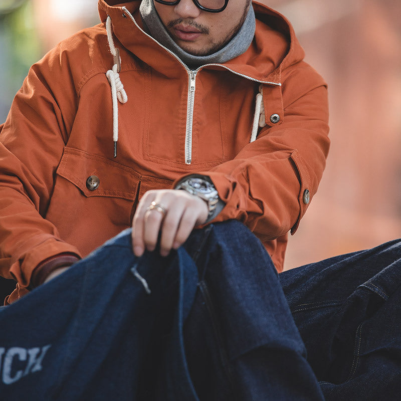 Men M65 Military Retro Mountain Parka Hooded Jackets
