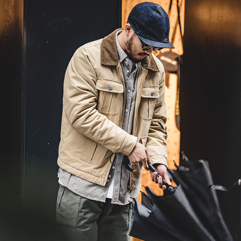 Men's Retro Multiple Pockets Safari Cargo Tanker Jacket