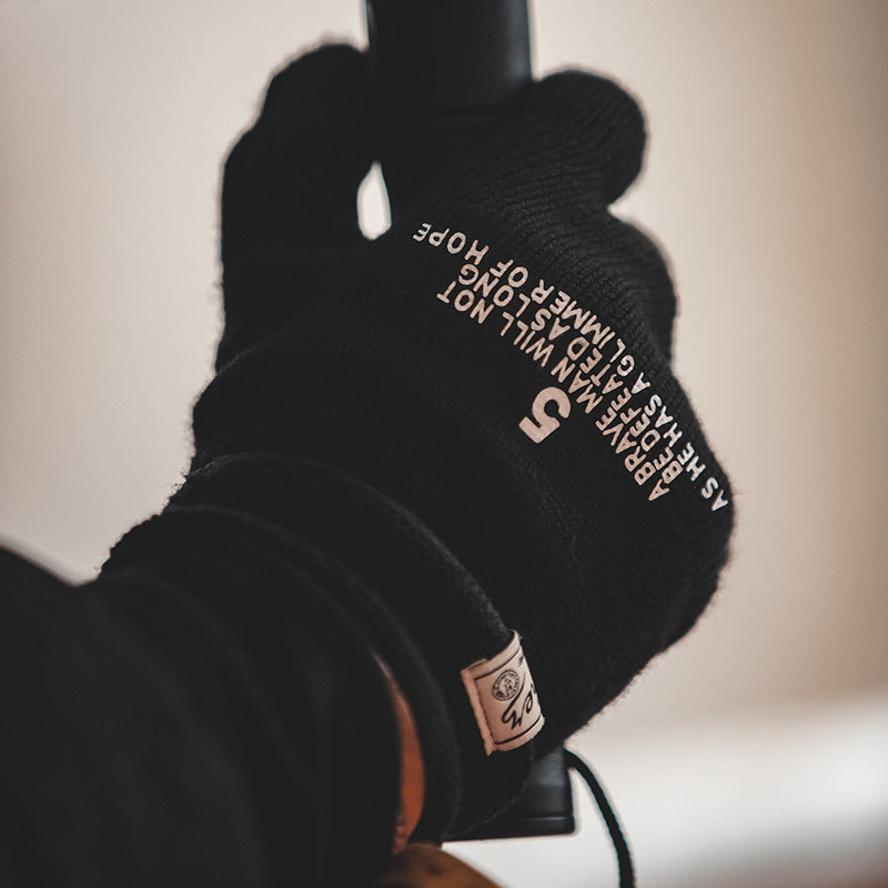 Retro Knitted Winter Gloves