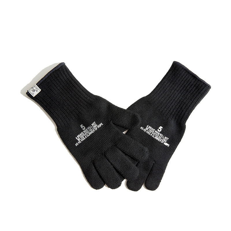 Retro Knitted Winter Gloves