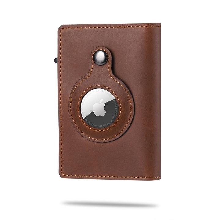 Smart AirTag Wallet Genuine Leather Wallet Key Case
