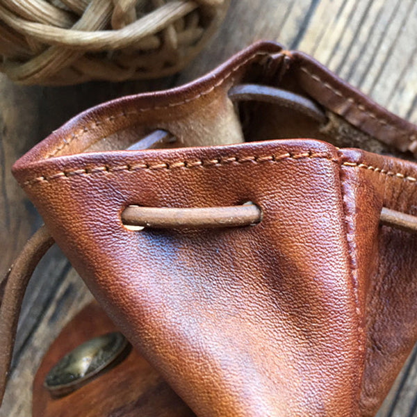 Retro Leather Coin Bag Storage Bag