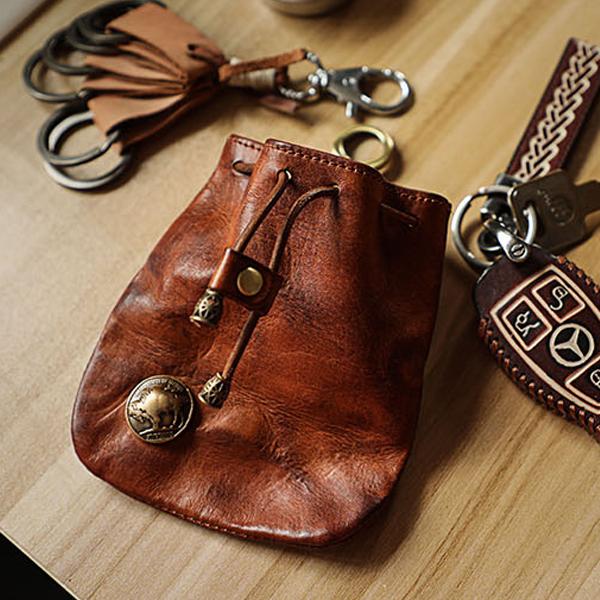 Retro Leather Coin Bag Storage Bag