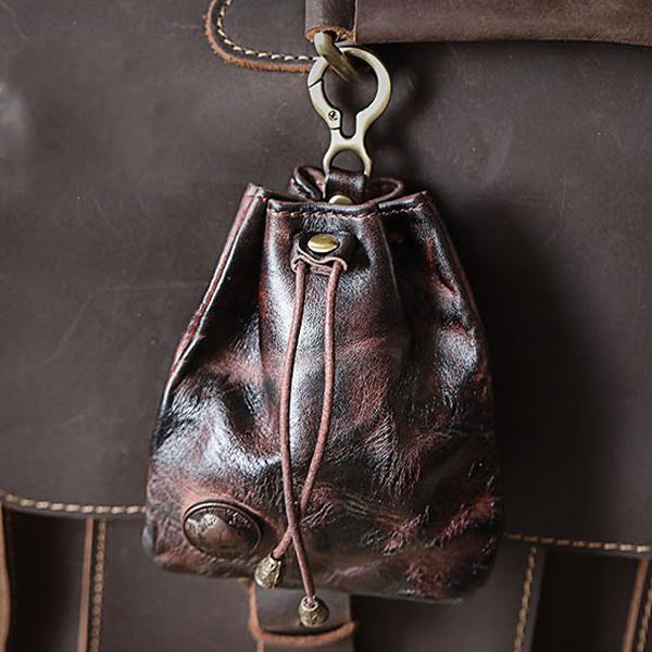 Retro Leather Coin Bag Storage Bag