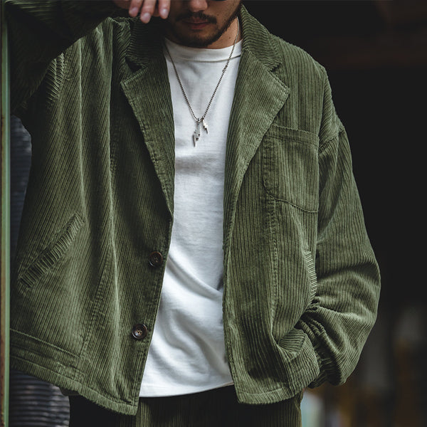 Oversize Vintage Corduroy Suit Jacket Blazer