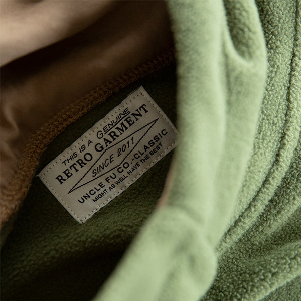 Retro Polar Fleece Hooded Sweater Loose Warm Jacket