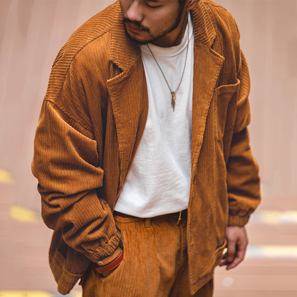 Oversize Vintage Corduroy Suit Jacket Blazer