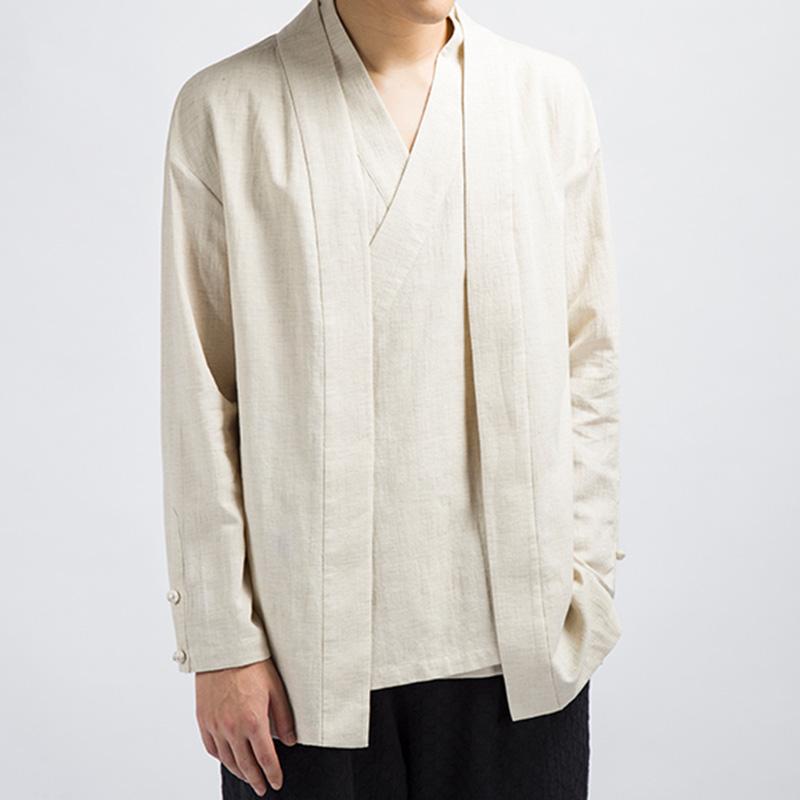 Linen Fake Two-piece Top