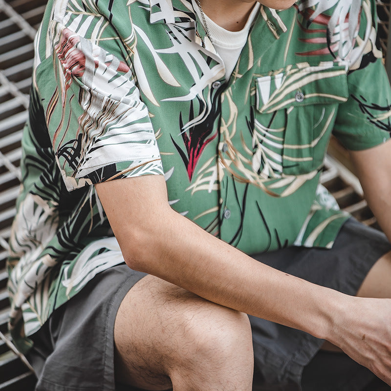Retro Beach Hawaiian Short Sleeve Shirt