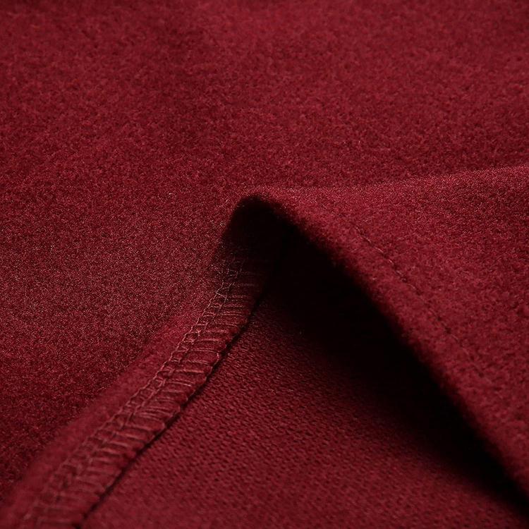 Wool Blend Red Heavyweight Single Breasted Car Trench Jackets