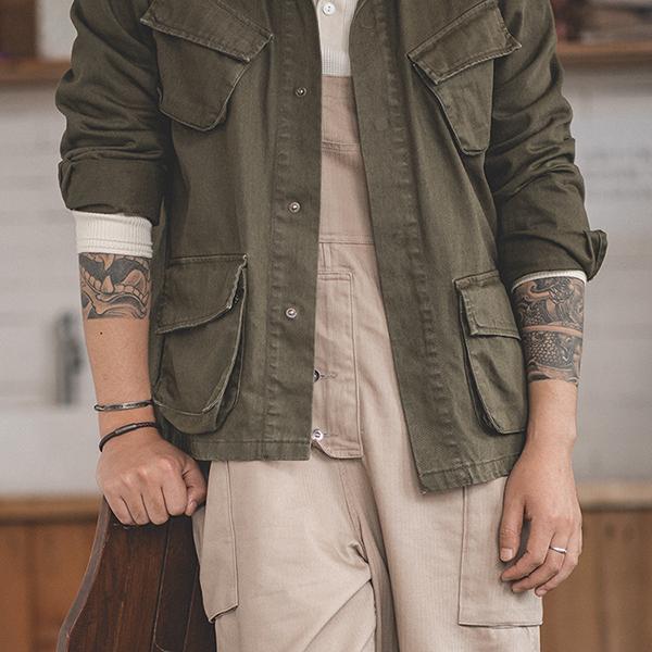 Men's Vintage Loose jumpsuit Vintage Baggy Suspender Cargo Bib Overalls