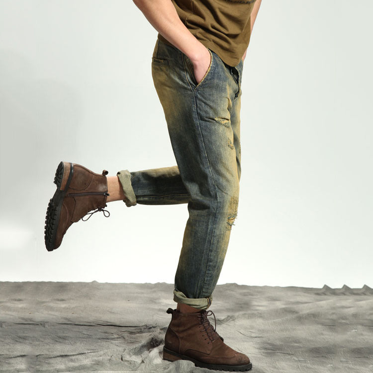 Men's Ripped Distressed Jeans