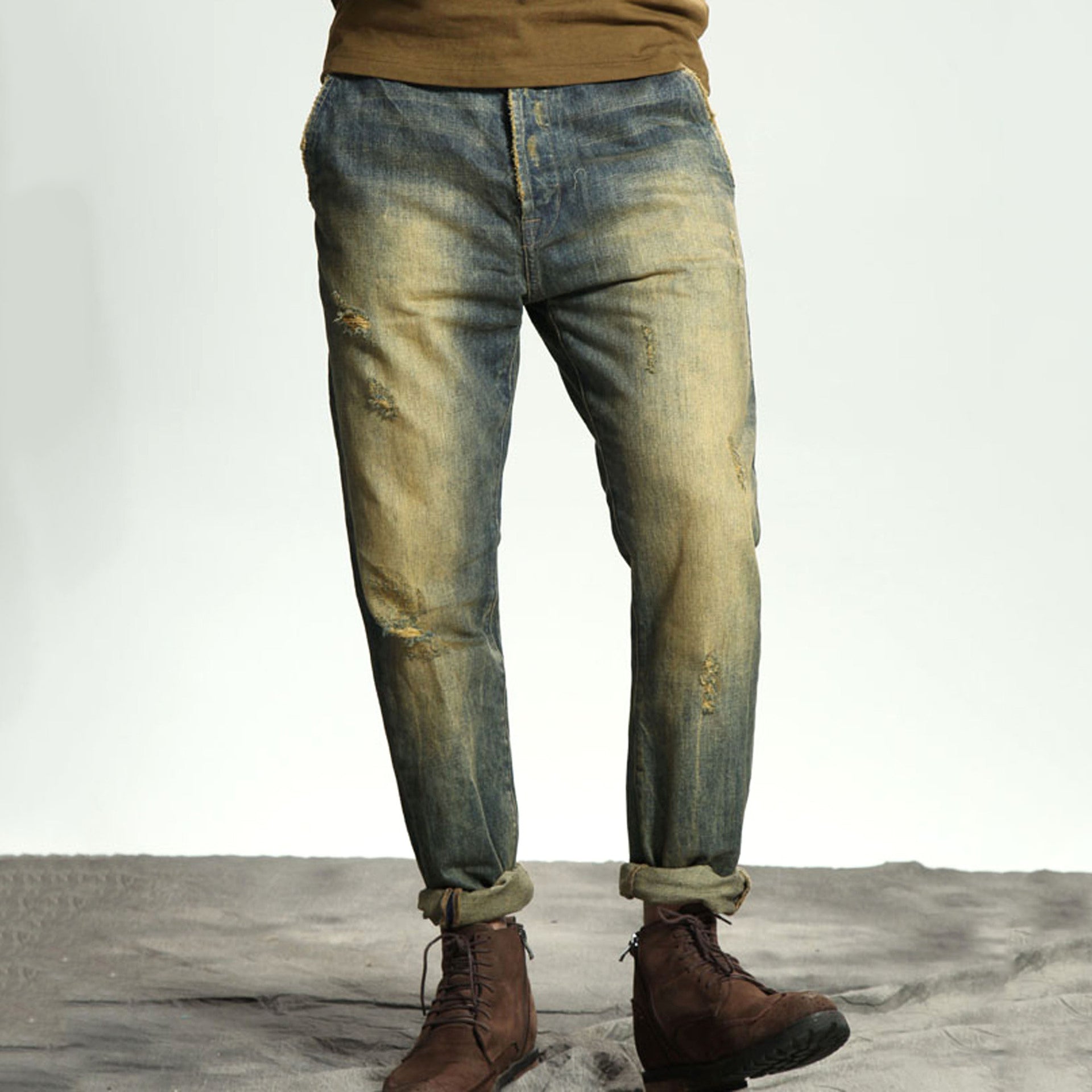 Men's Ripped Distressed Jeans