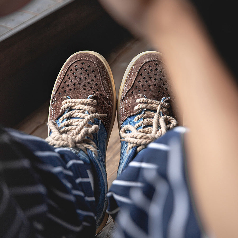 Vintage Denim Sneakers For Men and Women