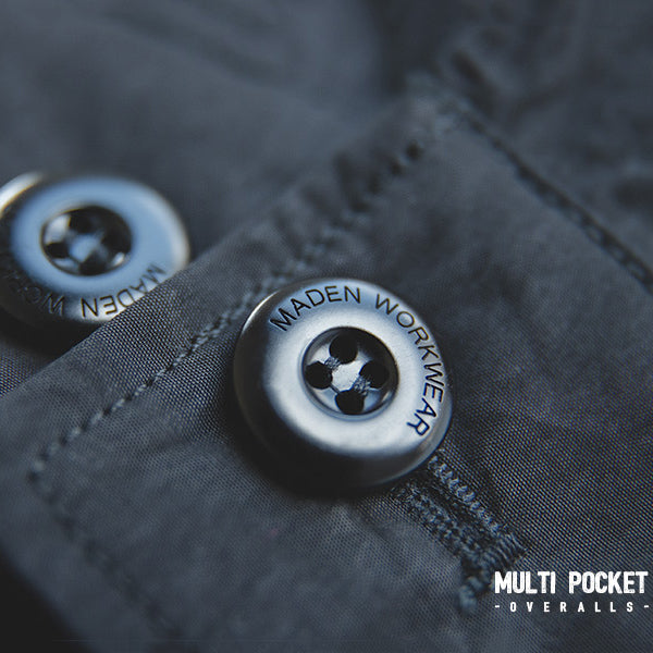 Autumn Retro Multi-pocket Shirt Loose Coat