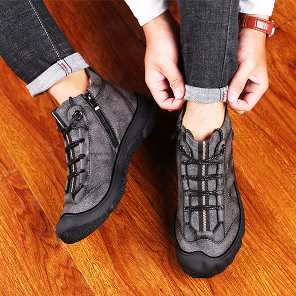 Warm Snow Boots, Winter Warm Ankle Boots, Fur Lining Boots,Waterproof Thickening Winter Shoes for Men