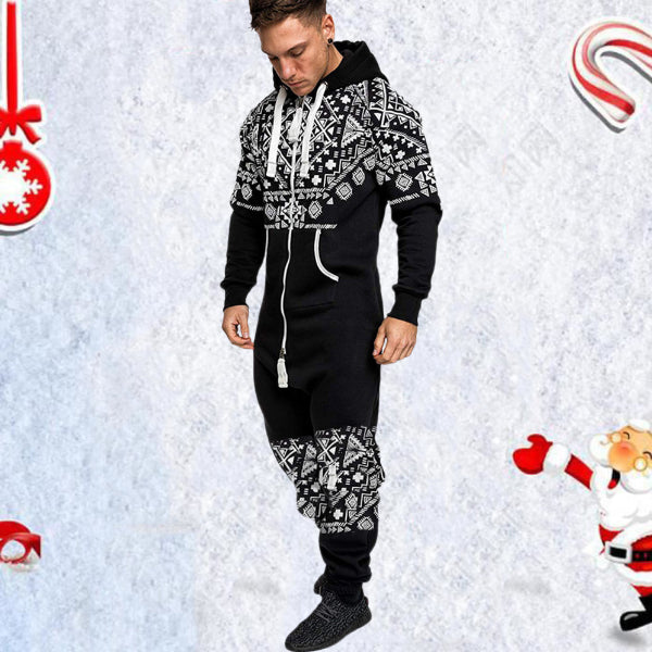 Casual Winter Hooded Overalls Sports Jumpsuits