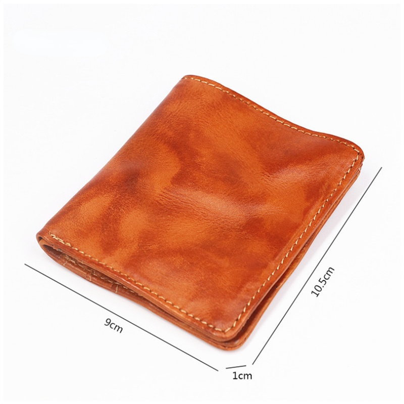 Mens Handmade Distressed Bifold Soft Wallet