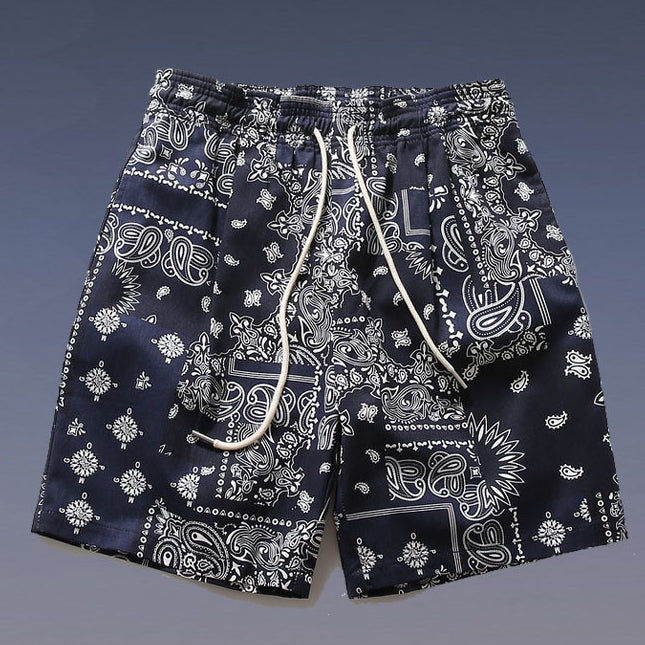 Men's Retro Hip Hop Loose Straight Sports Shorts