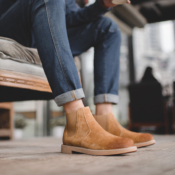 Chelsea Boots - Men's Genuine Leather Waterproof Casual Oxford Ankle Boots