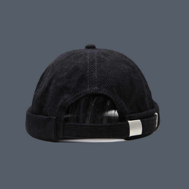 Japanese Vintage Corduroy Brimless Hat Sailor Melon Cap