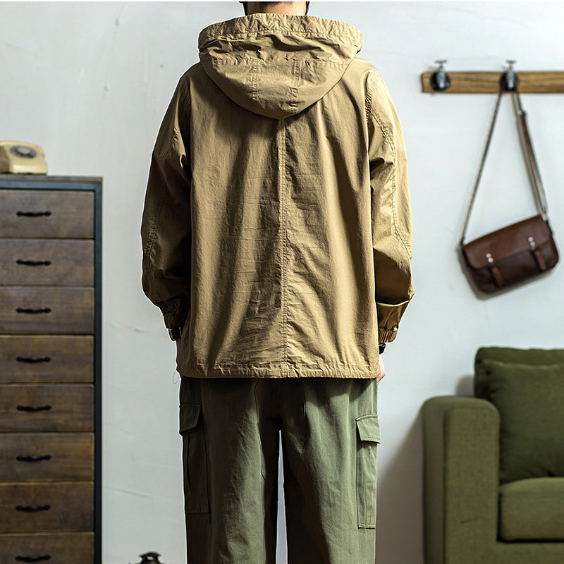 Navy Deck Suit Hooded Jacket