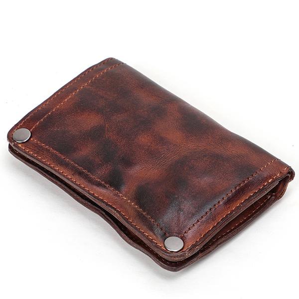 Vintage Italian Distressed Bifold Men's Western Wallet
