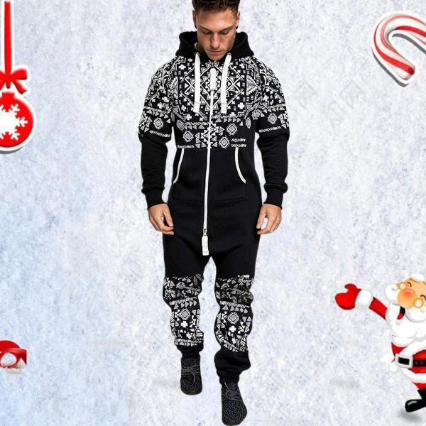 Casual Winter Hooded Overalls Sports Jumpsuits