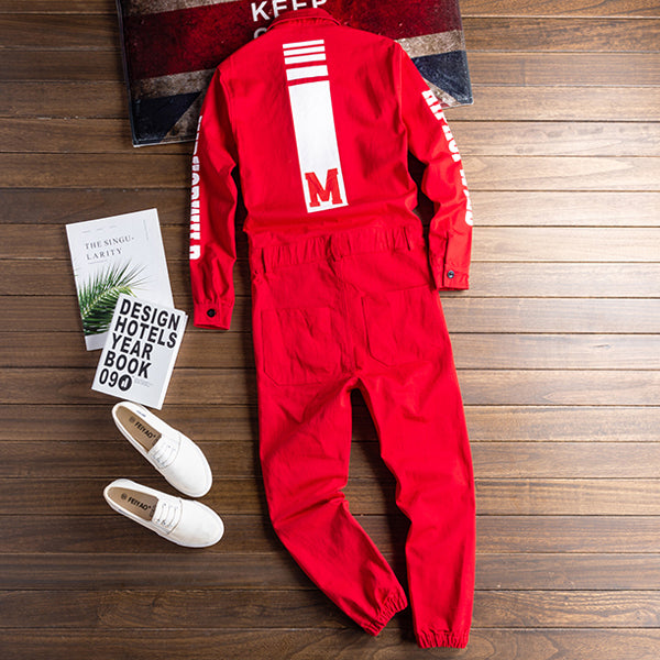 Hip Hop Multi Pocket Workwear Loose Coverall Beam Feet Jogging Cargo Pants Streetwear Overalls Playsuit