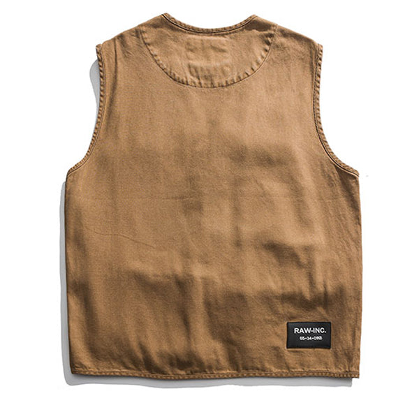 Retro Multi-pocket Tool Cargo Vest