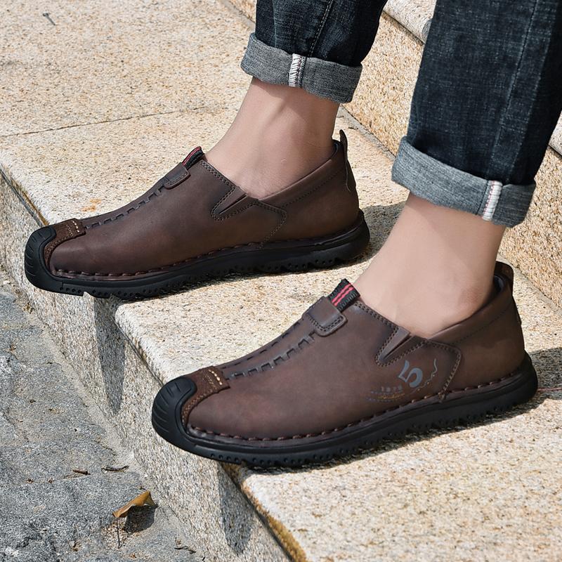 Men's Outdoor Hand-stitched Leather Shoes