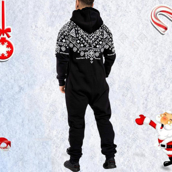 Casual Winter Hooded Overalls Sports Jumpsuits