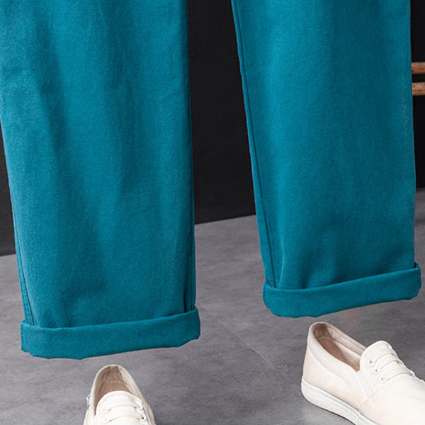 American Vintage Streetwear Loose Bib Overalls Suspender Pants